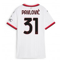 AC Milan Strahinja Pavlovic #31 Replica Away Shirt Ladies 2024-25 Short Sleeve